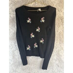 H &‎ M Divided Sweater Women's Black Size Small